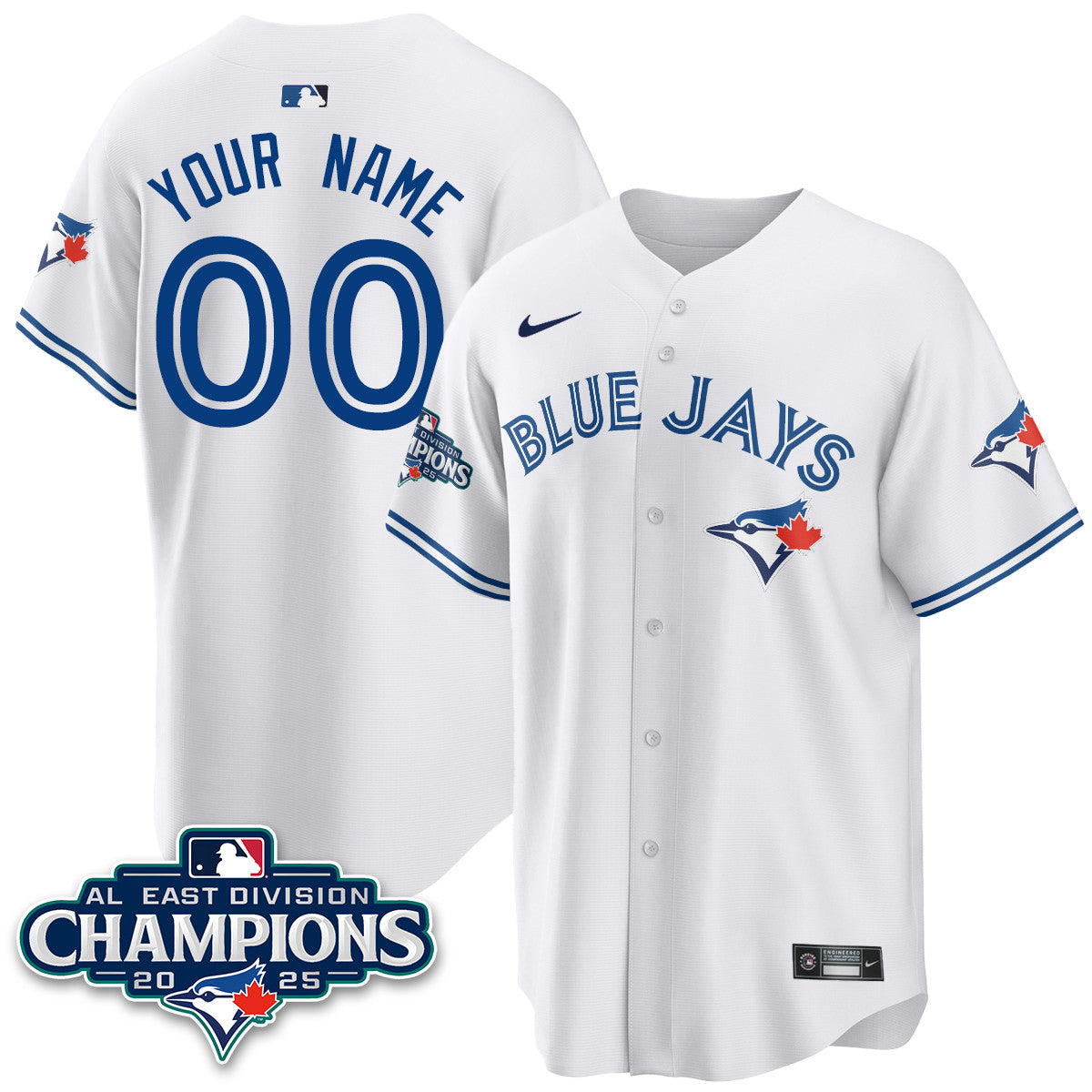 Toronto Blue Jays AL East Division Champions Jersey - All Stitched