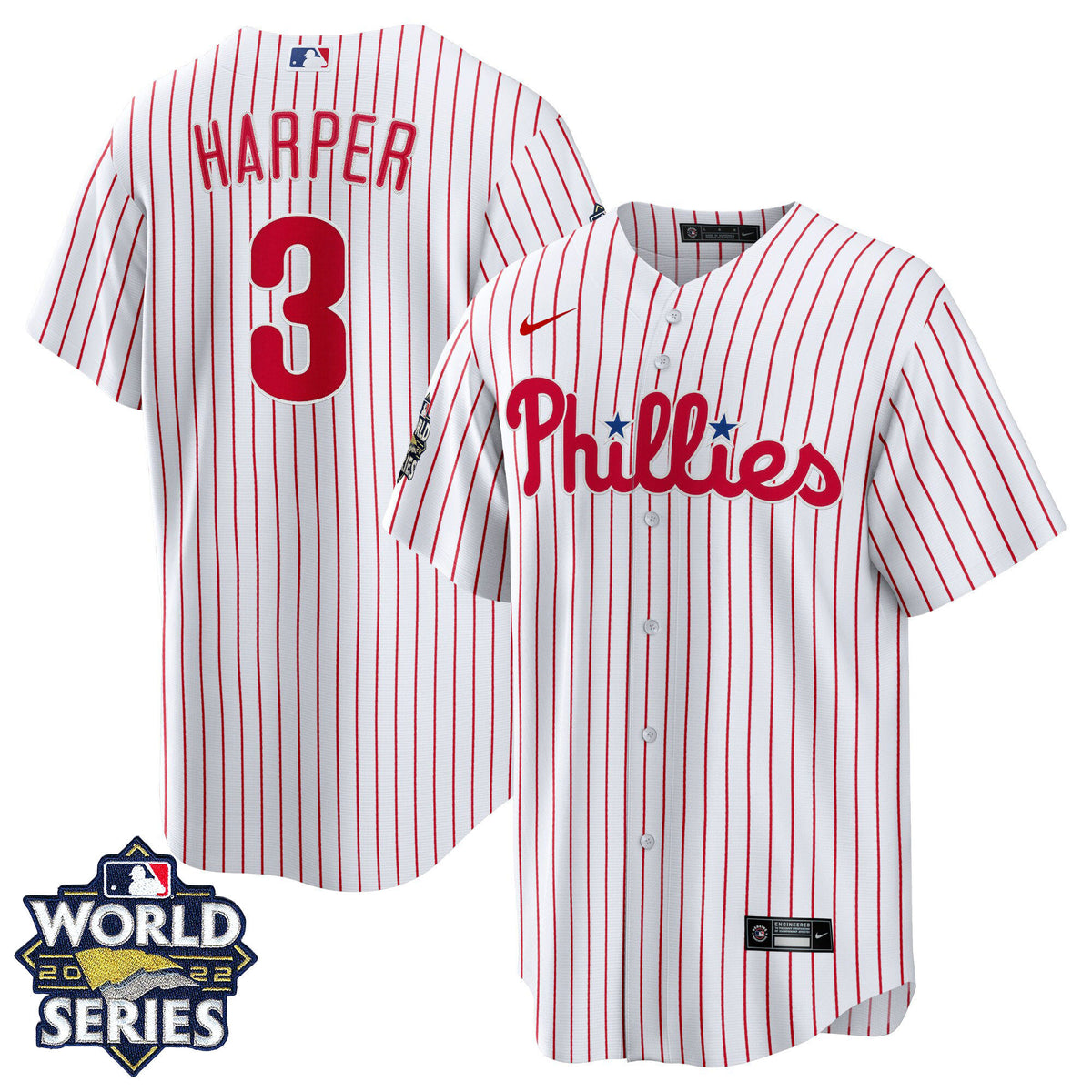 Men's Philadelphia Phillies 2022 World Series Home Player Jersey - All Stitched
