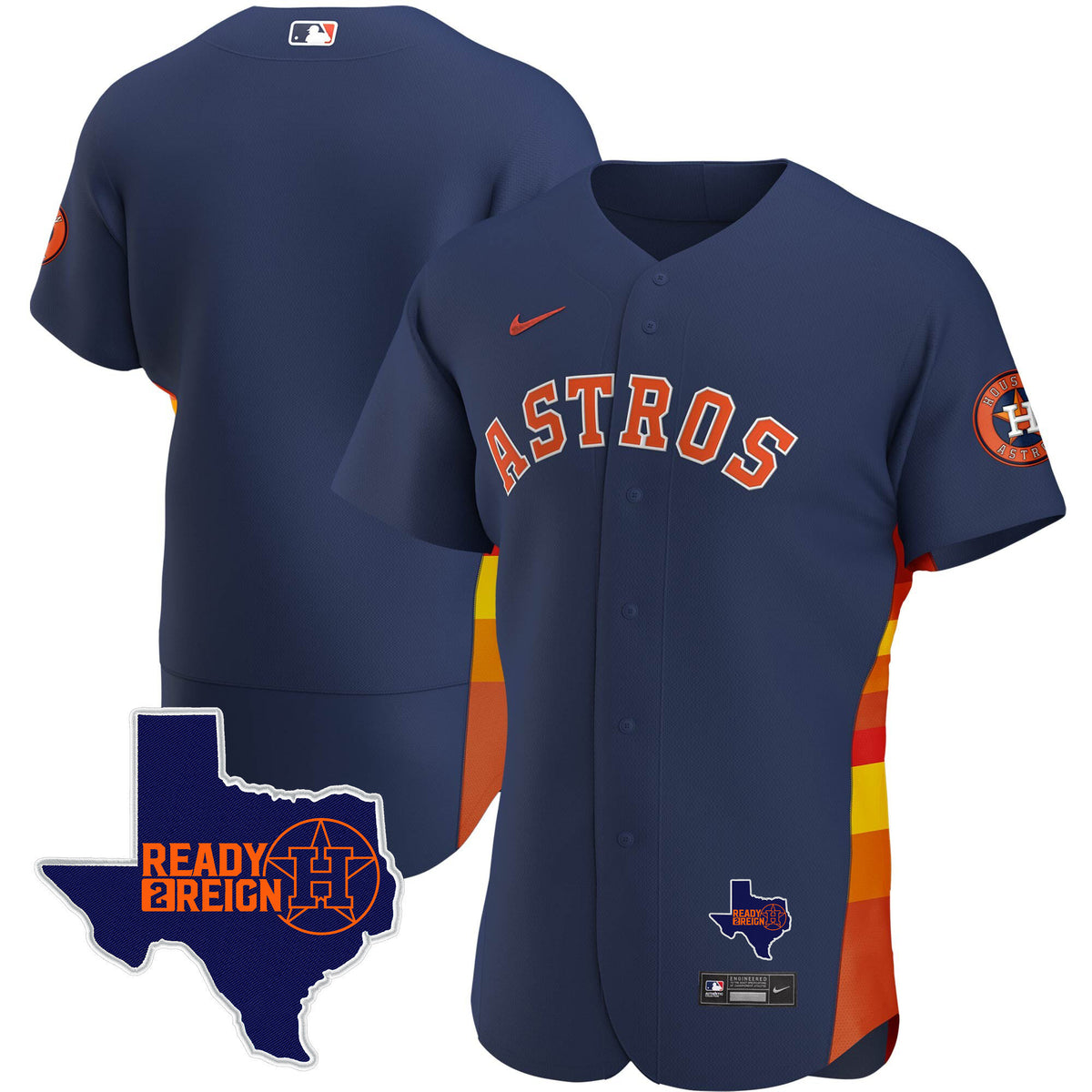Men's Houston Astros 2023 Ready 2 Reign Flex Base Jersey - All Stitched