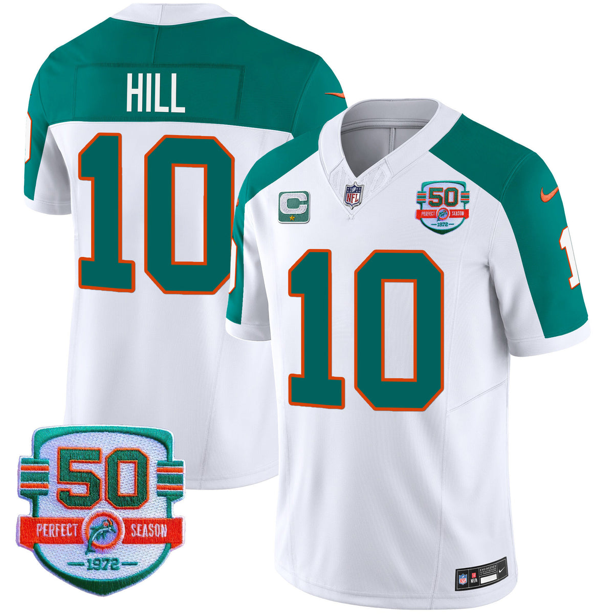 Men's Dolphins Throwback Vapor Jersey - All Stitched
