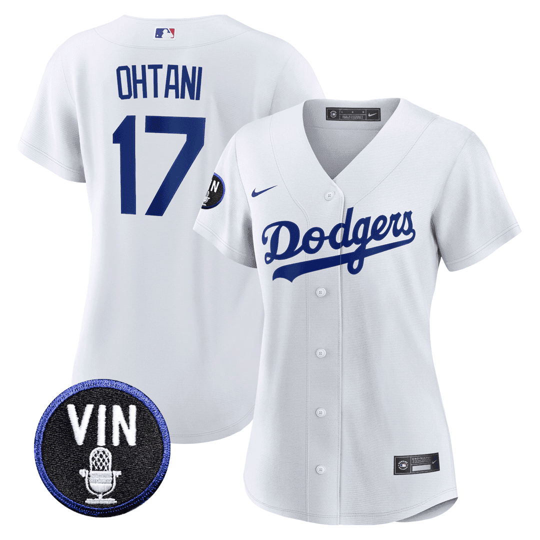 Women's Shohei Ohtani Dodgers Vin Scully Patch Jersey - All Stitched