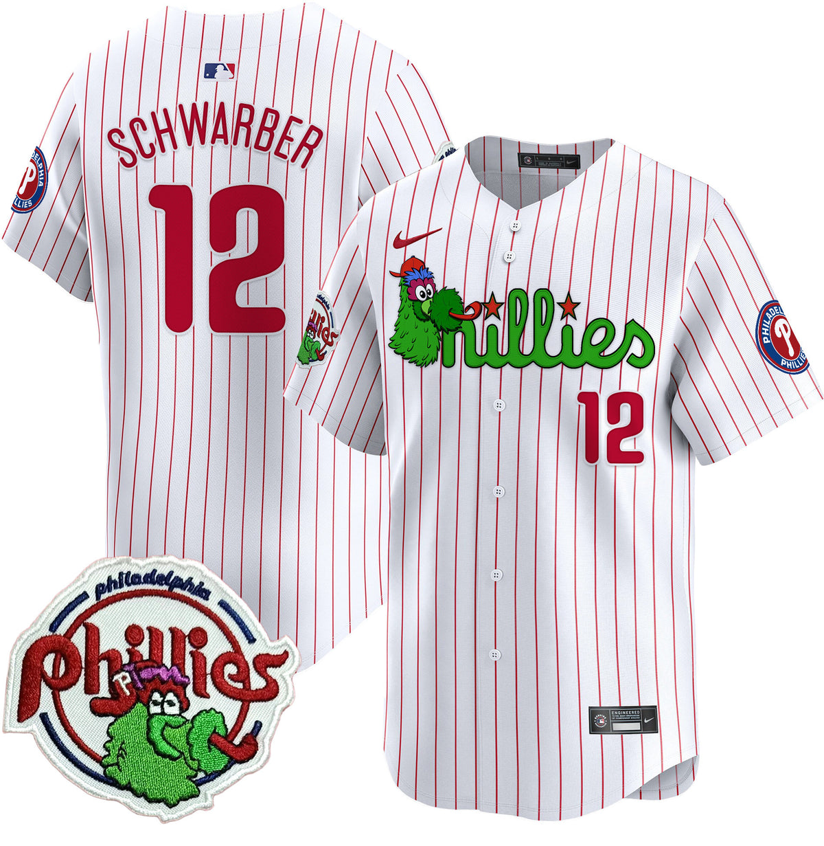 Men's Phillies Phanatic Patch Vapor Premier Limited Jersey V3 - All Stitched
