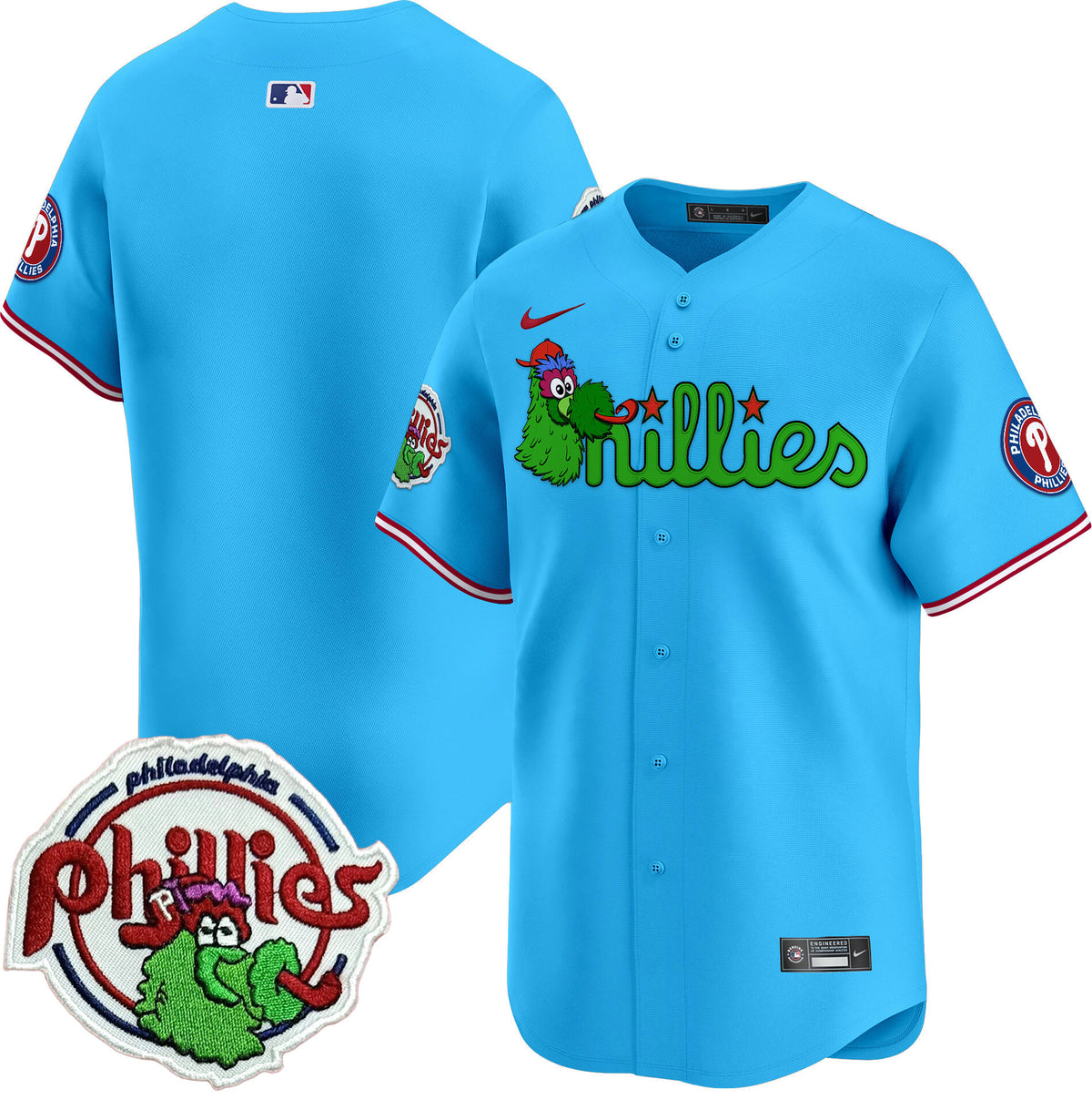 Men's Phillies Phanatic Patch Vapor Premier Limited Jersey V3 - All Stitched