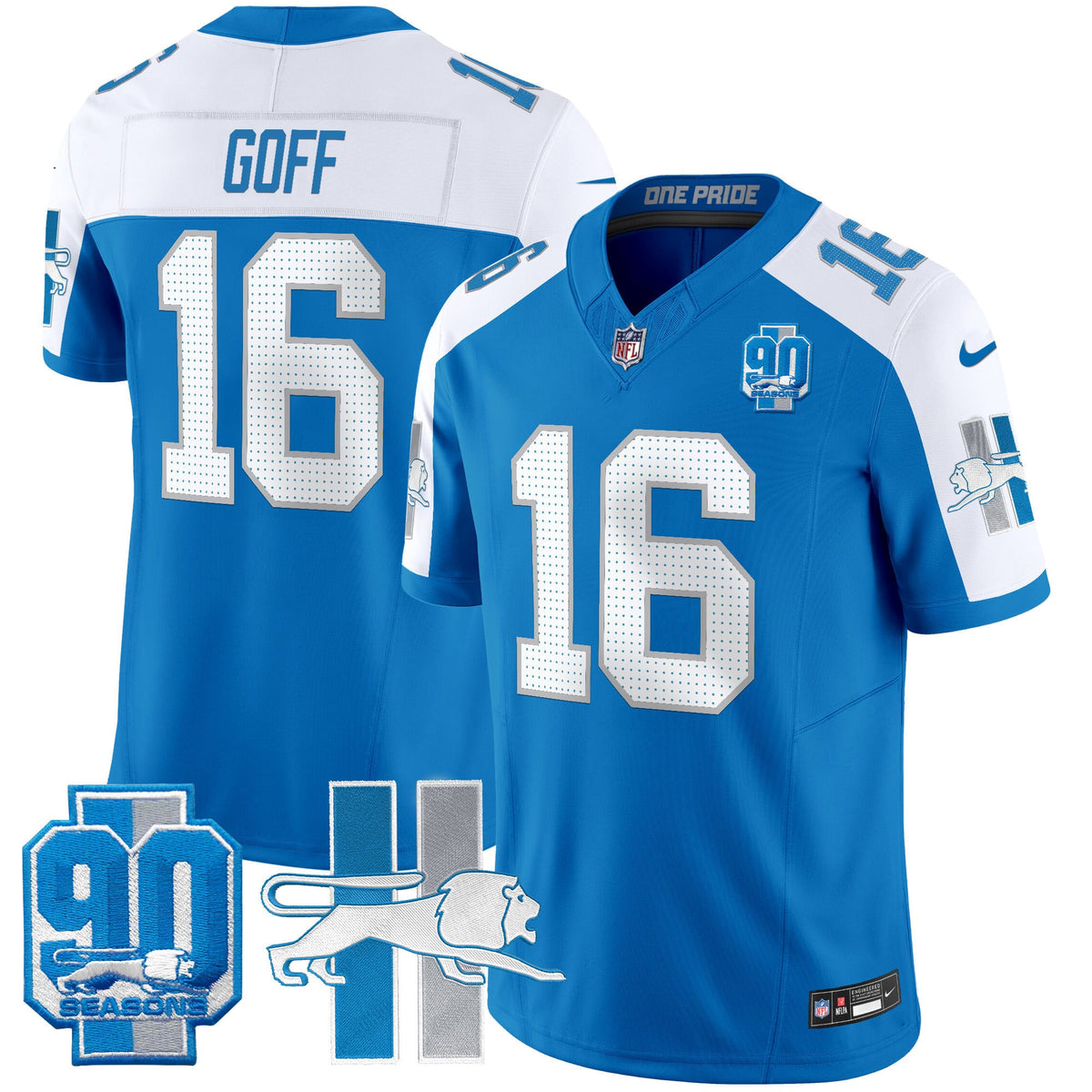 Men's Detroit Lion 1946 Throwback Vapor Limited Jersey - All Stitched