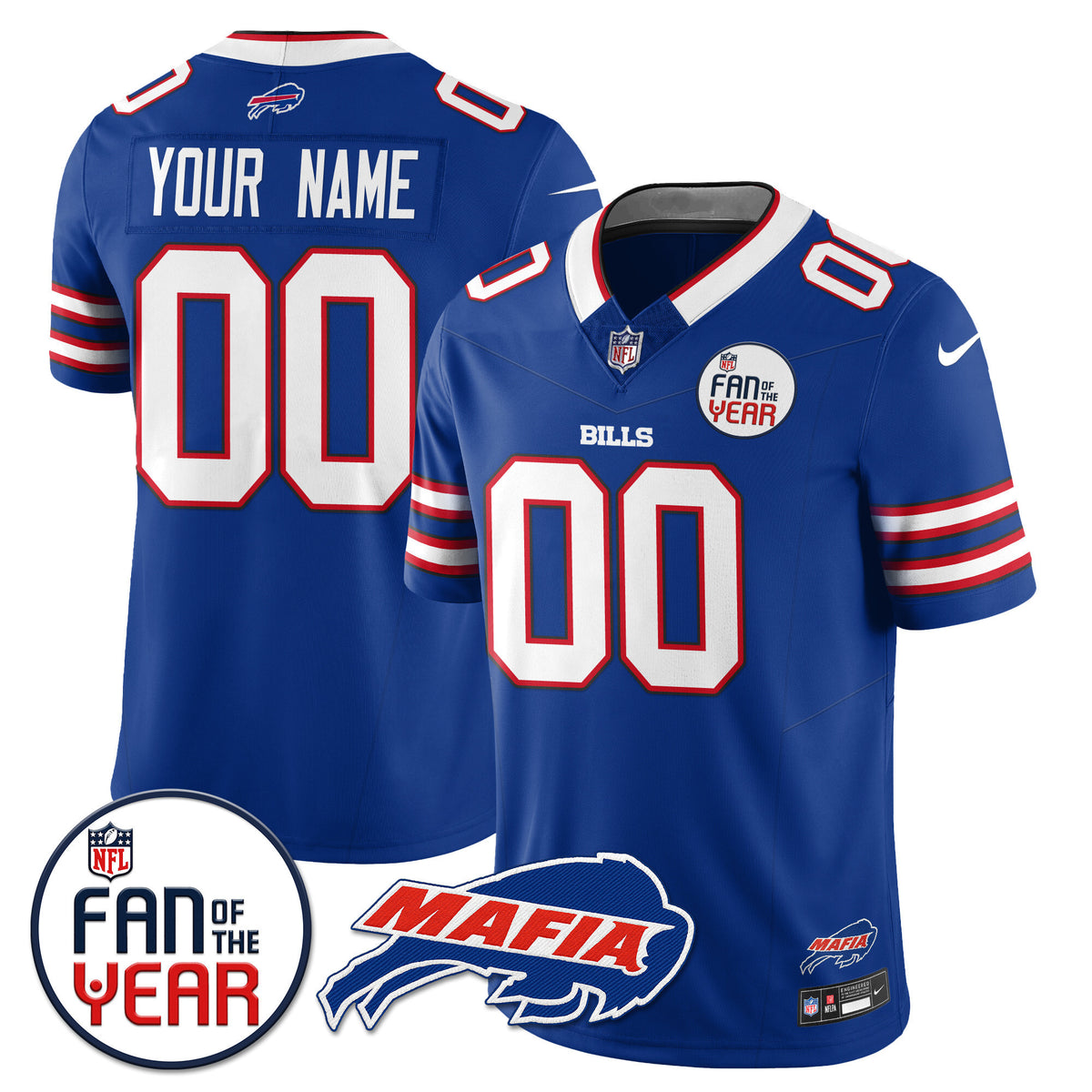 Men's Buffalo Bills "Fan Of The Year" Jersey - All Stitched