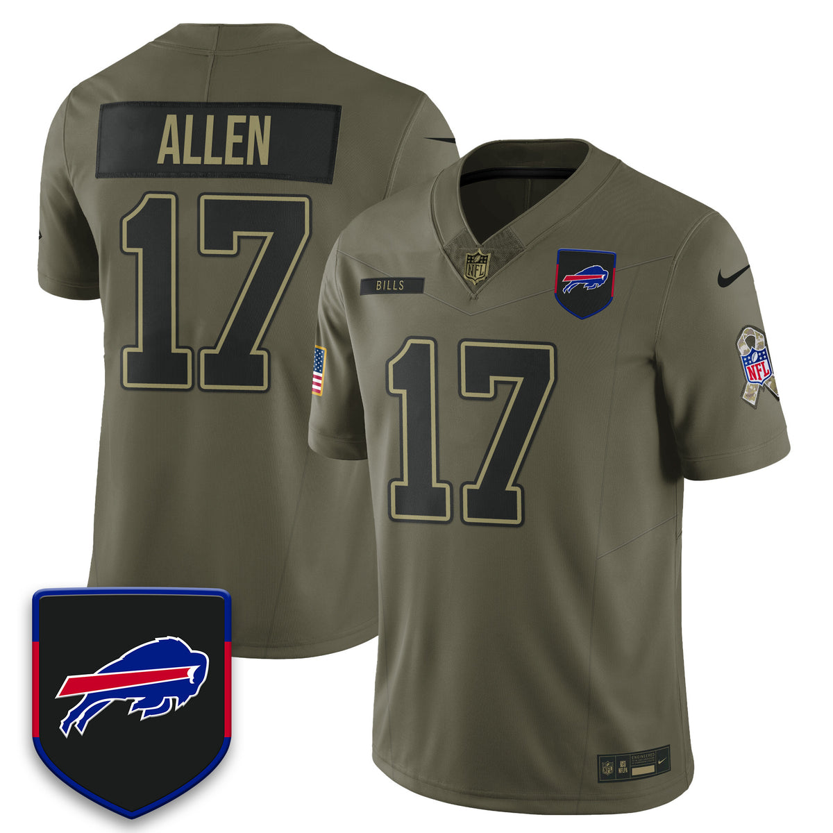 Buffalo Bills 2025 Salute to Service Limited Jersey - All Stitched
