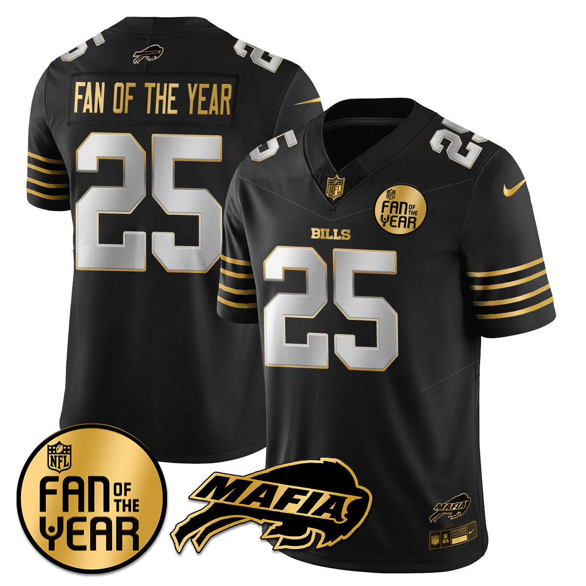 Women's Buffalo Bills "Fan Of The Year" Jersey - All Stitched