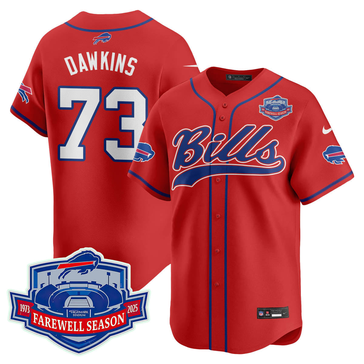 Buffalo Bills 2025 Baseball Jersey All Stitched - Farewell to Highmark Stadium