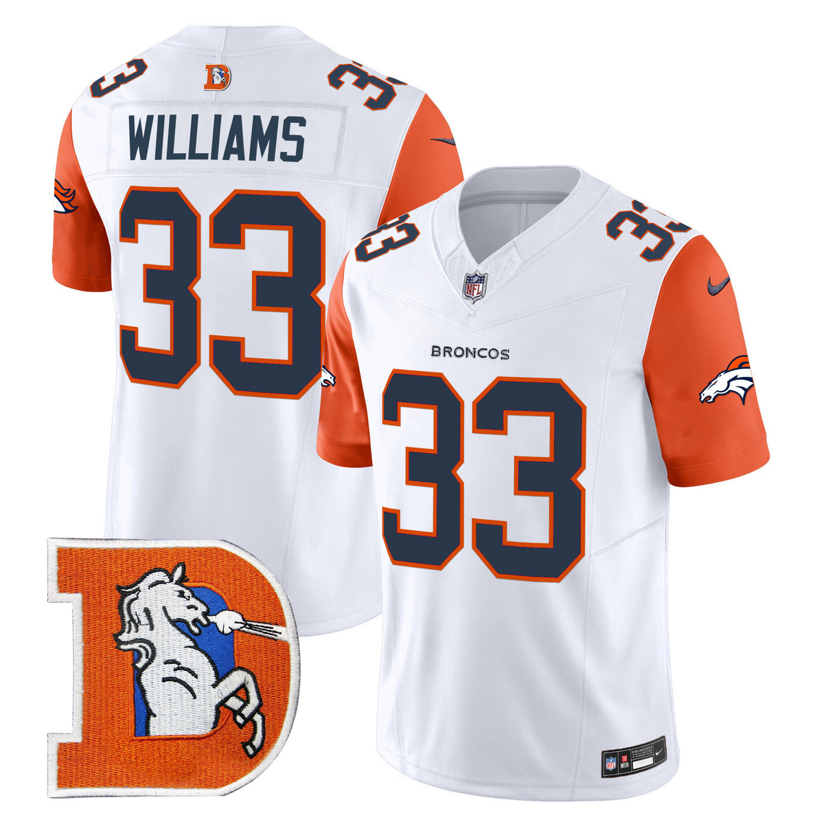 Men's Denver Broncos Throwback Vapor Limited Jersey V2 - All Stitched