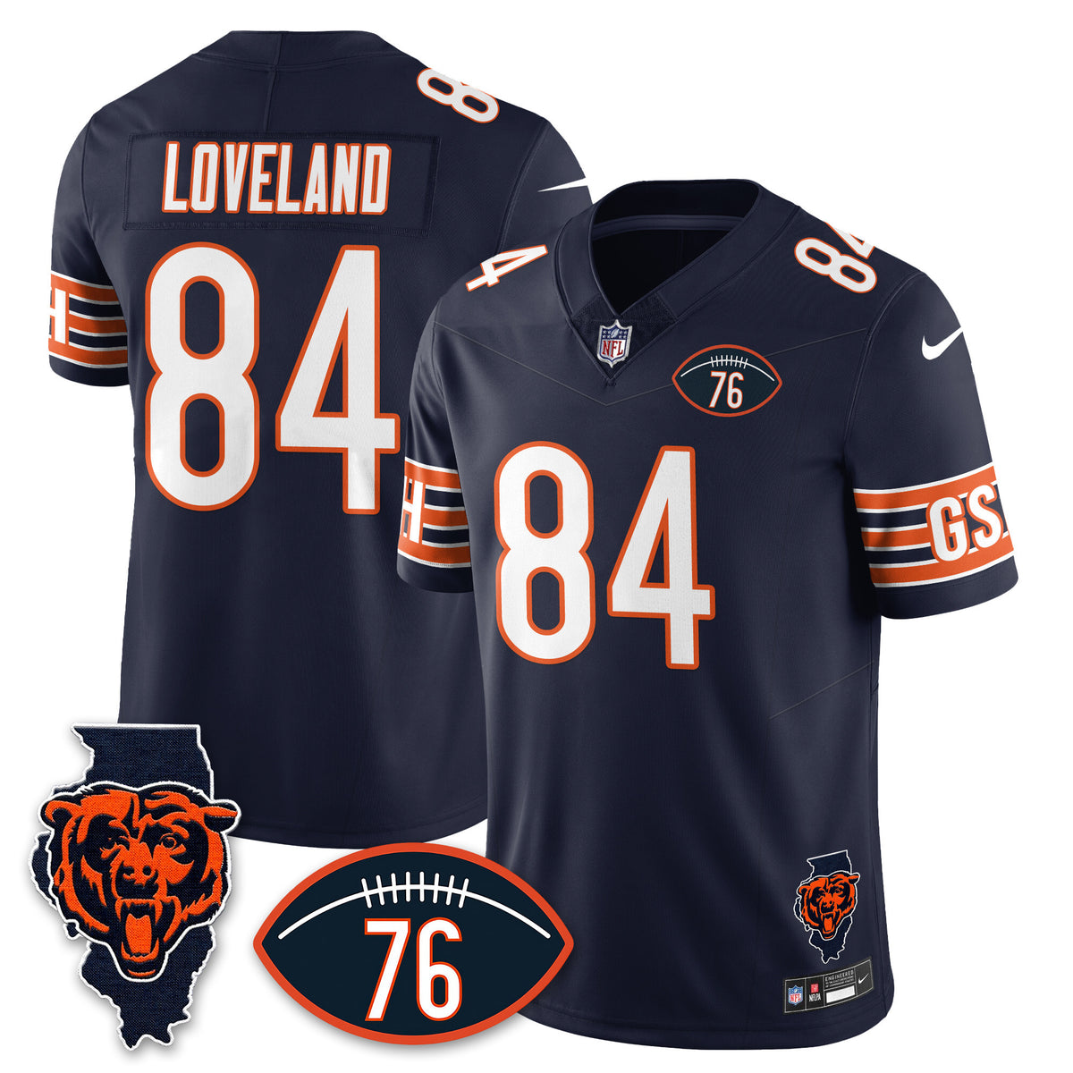 Chicago Bears Honor Steve McMichael Custom Jersey - All Stitched