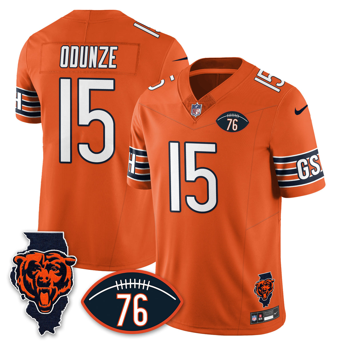 Chicago Bears Honor Steve McMichael Custom Jersey - All Stitched