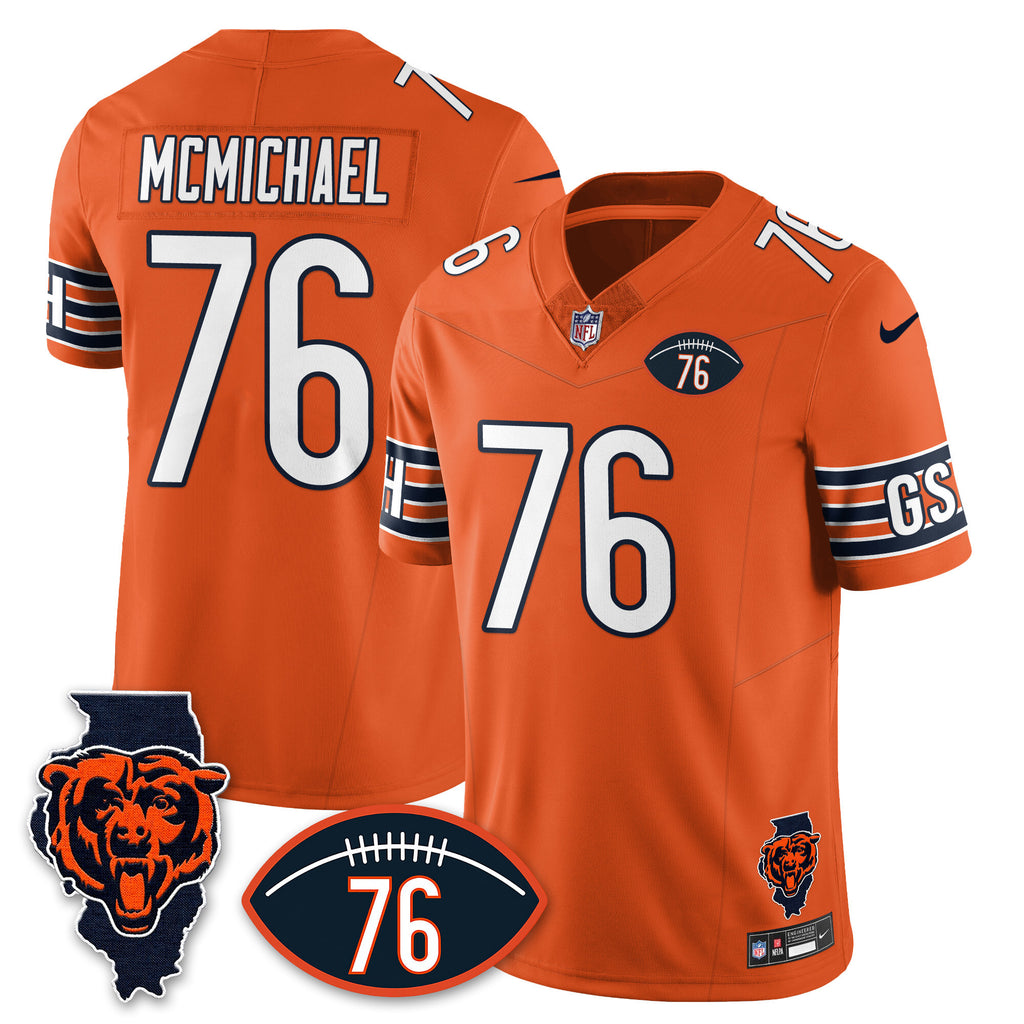 Chicago Bears Honor Steve McMichael Custom Jersey - All Stitched