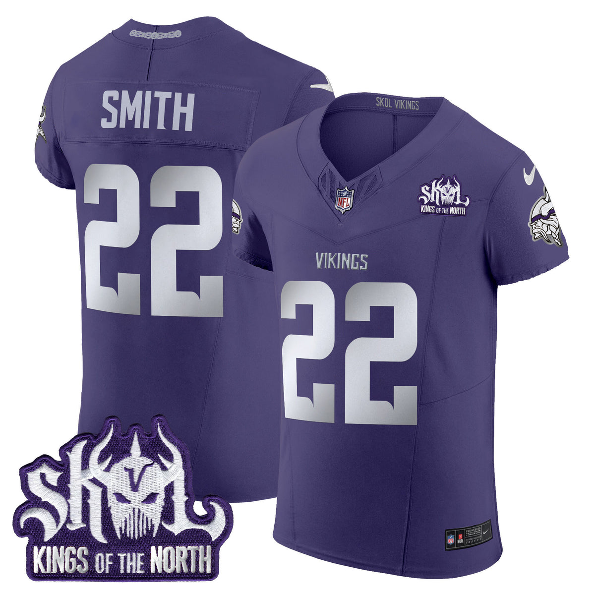 Men's Minnesota Vikings 2024 Winter Warrior Skol Patch Vapor Elite Jersey - All Stitched