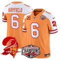 Men's Tampa Bay Buccaneers Throwback 2024 NFC South Division Champions Patch Vapor Limited Jersey - All Stitched