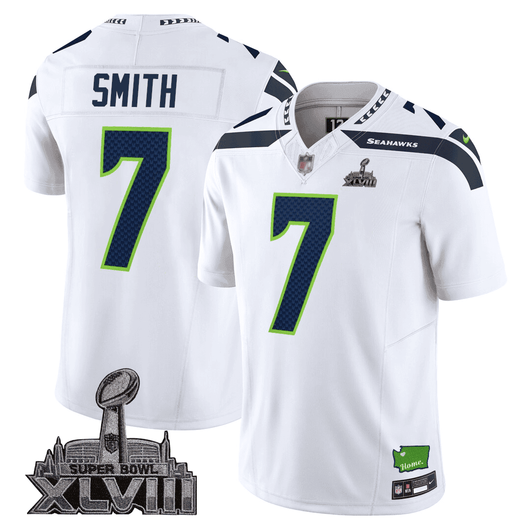 Men's Seattle Seahawks Limited Jersey - SB XLVIII + Washington Home Patch