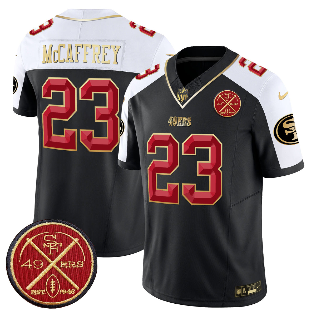 Men's 49ers Est.1946 Patch Vapor Limited Jersey V2 - All Stitched