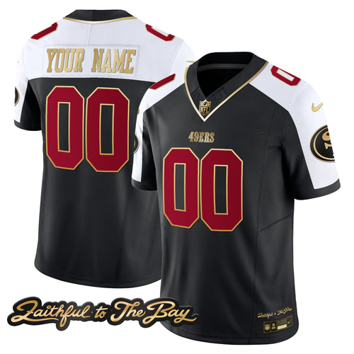 49ers Faithful To The Bay Patch Vapor Custom Jersey V3 - All Stitched