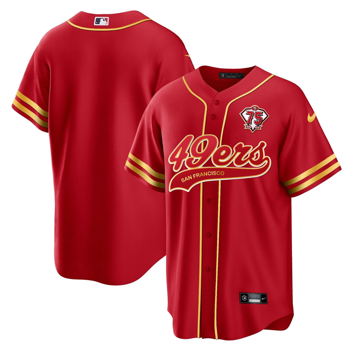 Men's 49ers Cool Base Gold Limited Jersey V2 - All Stitched