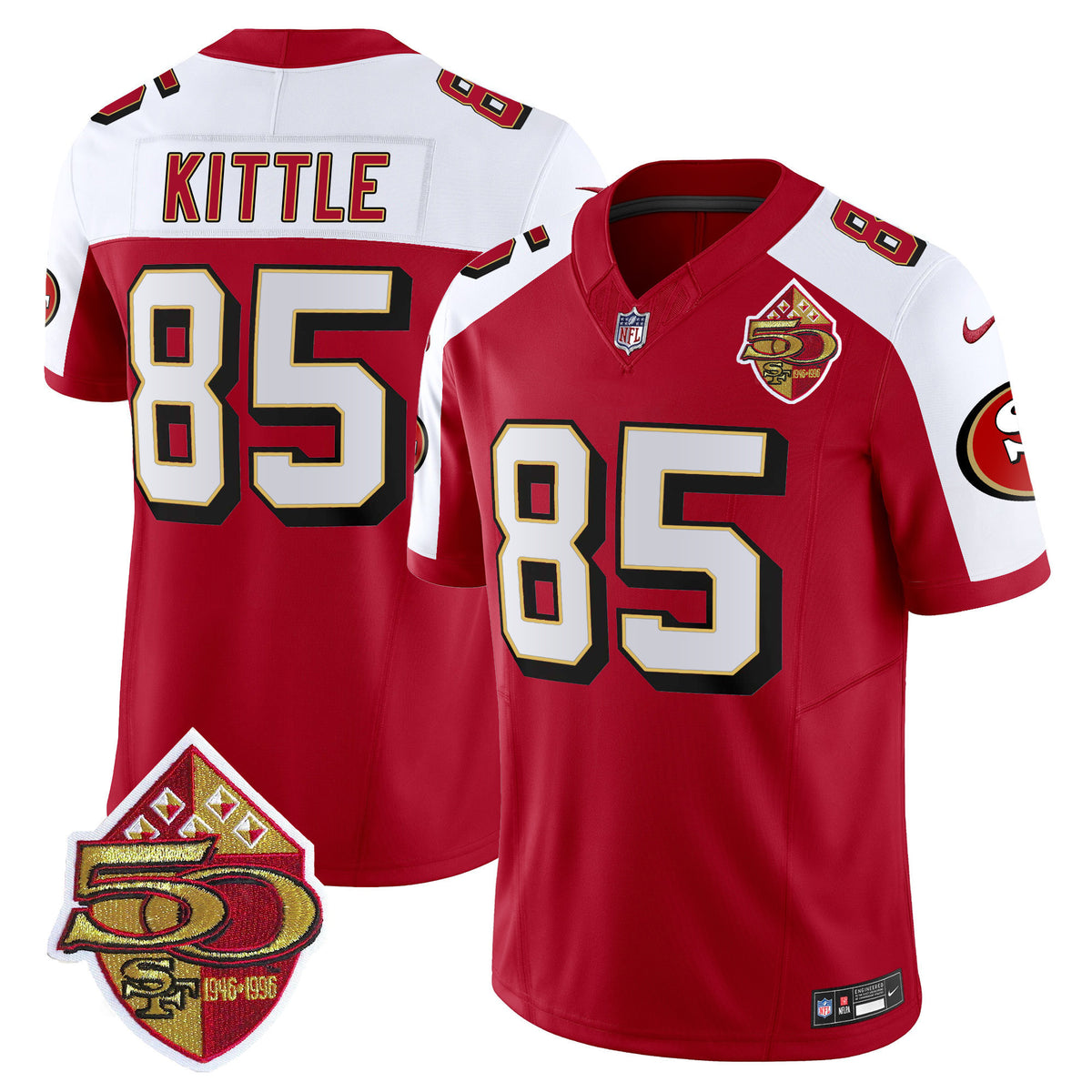 Men's 49ers 1996 Throwback Vapor Limited Jersey - All Stitched