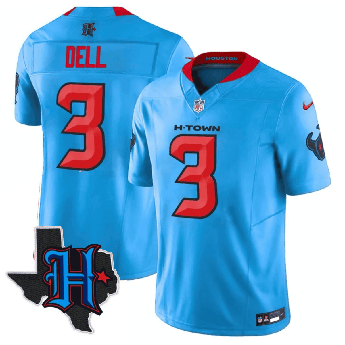 Men's Houston Texans 2025 Texas Patch Vapor Limited Jersey - All Stitched