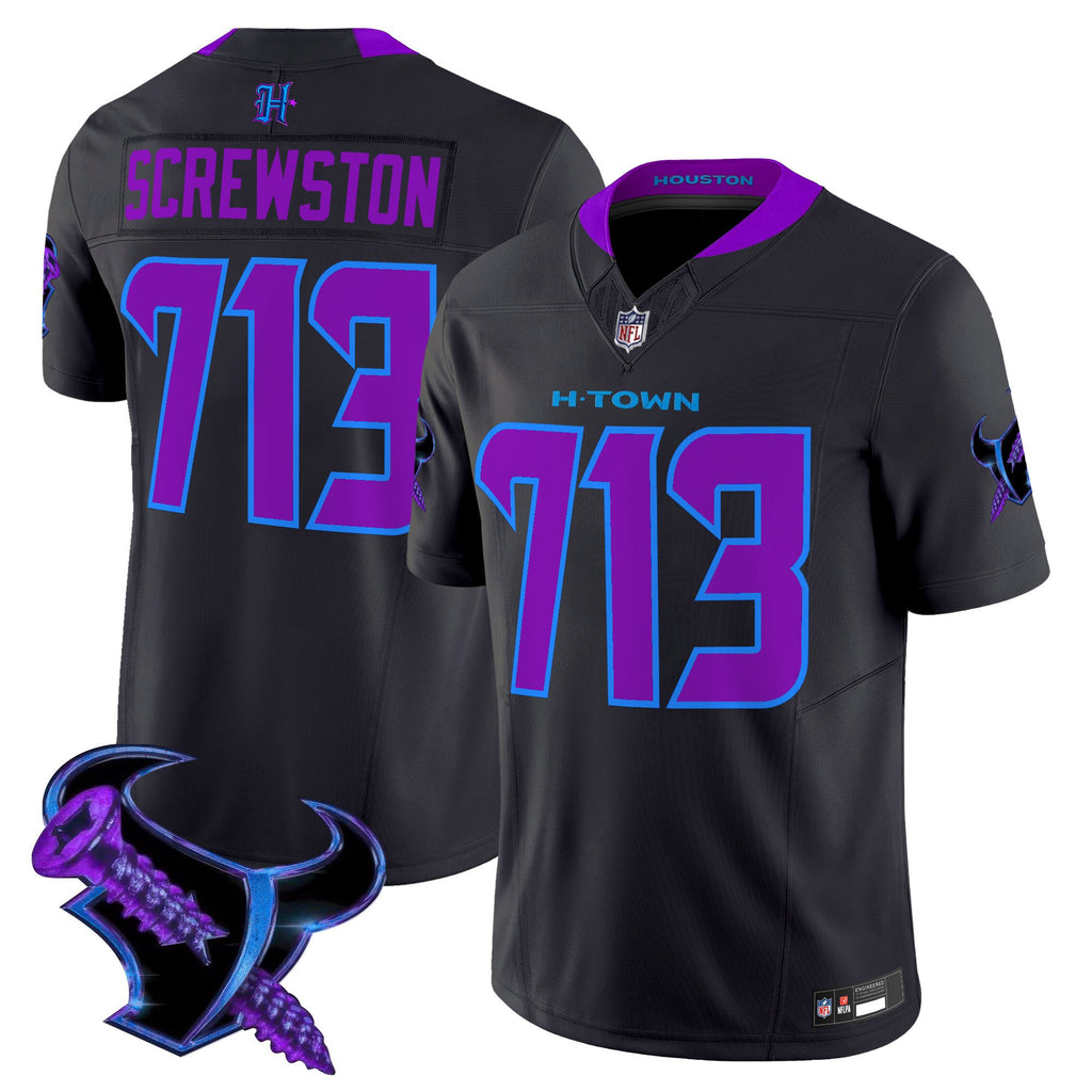 Men's Houston Texans 2025 DJ Screw Vapor Limited Jersey - All Stitched