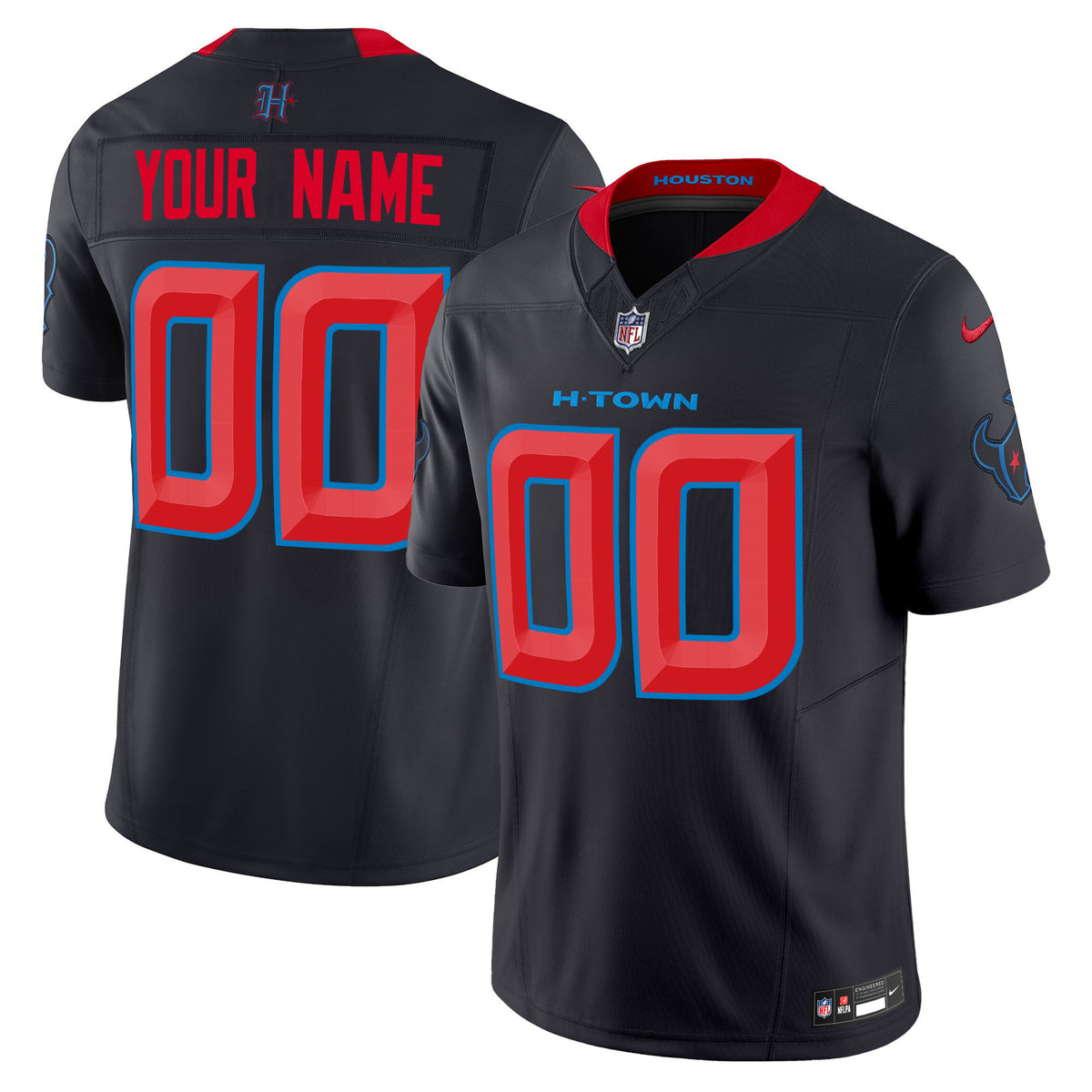 Houston Texans 2024 Vapor Limited Custom Jersey - All Stitched