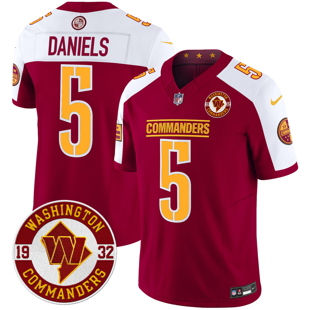 Men's Washington Commanders 2024 Vapor Limited Jersey - Est. 1932 Patch - All Stitched