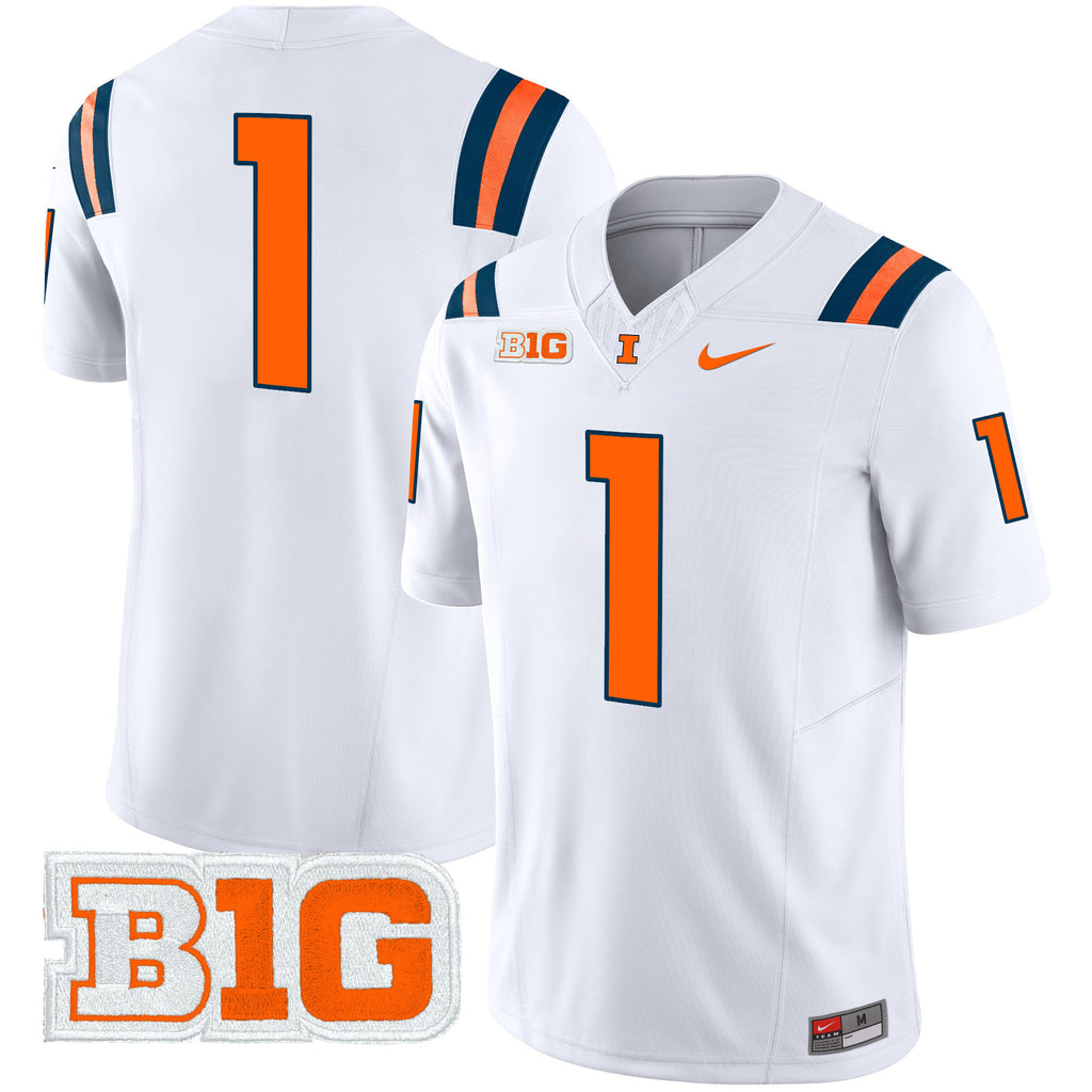 Men's Illinois Fighting Illini 2025 Vapor Limited Jersey - All Stitched